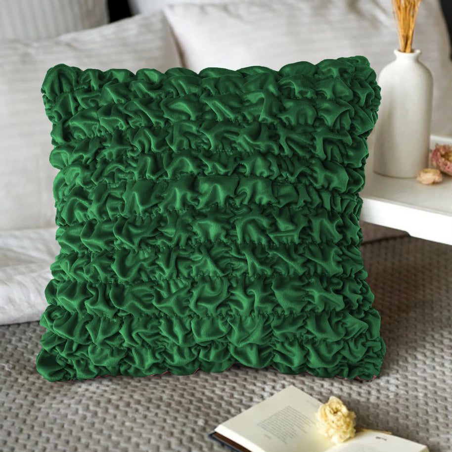 Soft Hours Cushion (Pair) - Green / Cover only