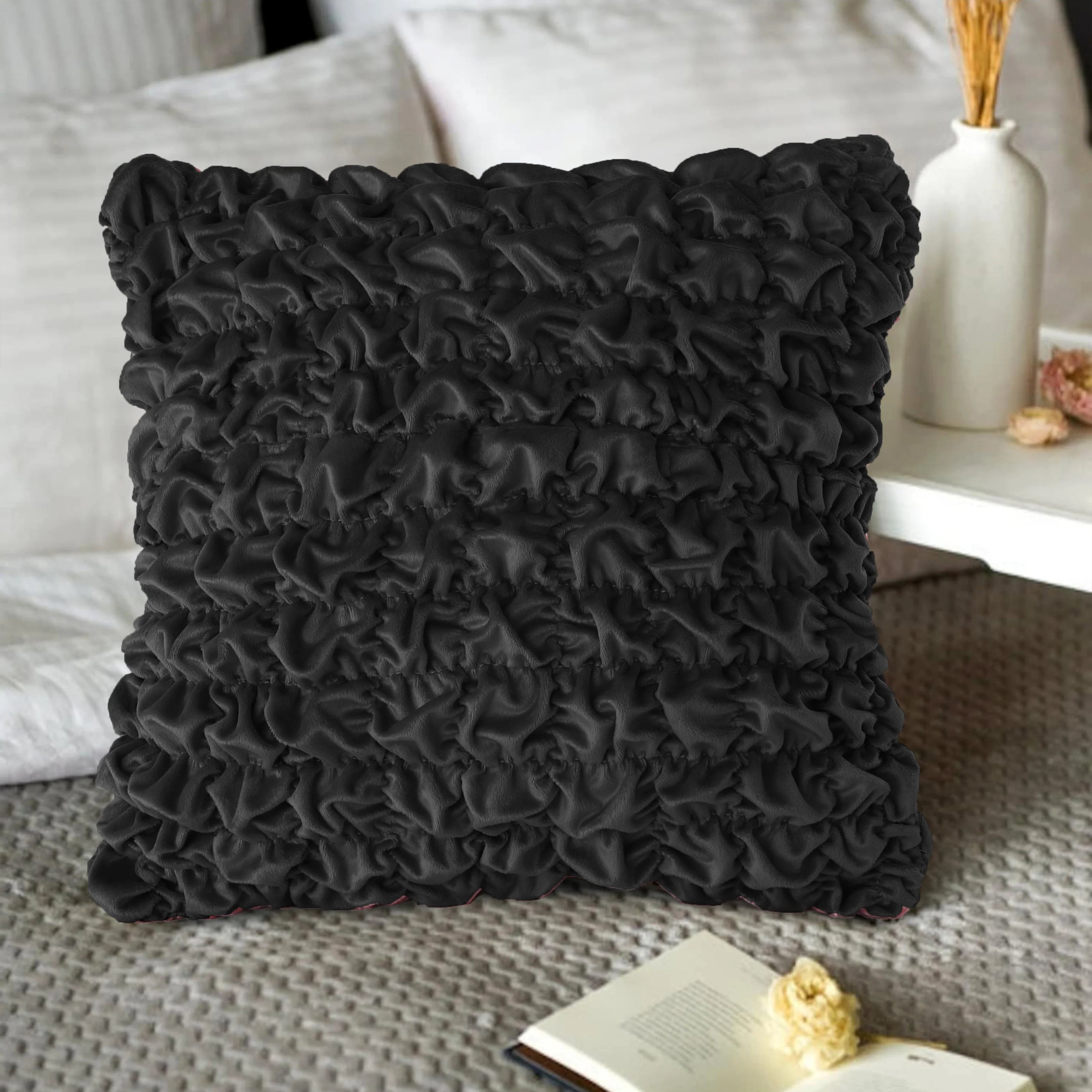Soft Hours Cushion (Pair) - Black / Cover only